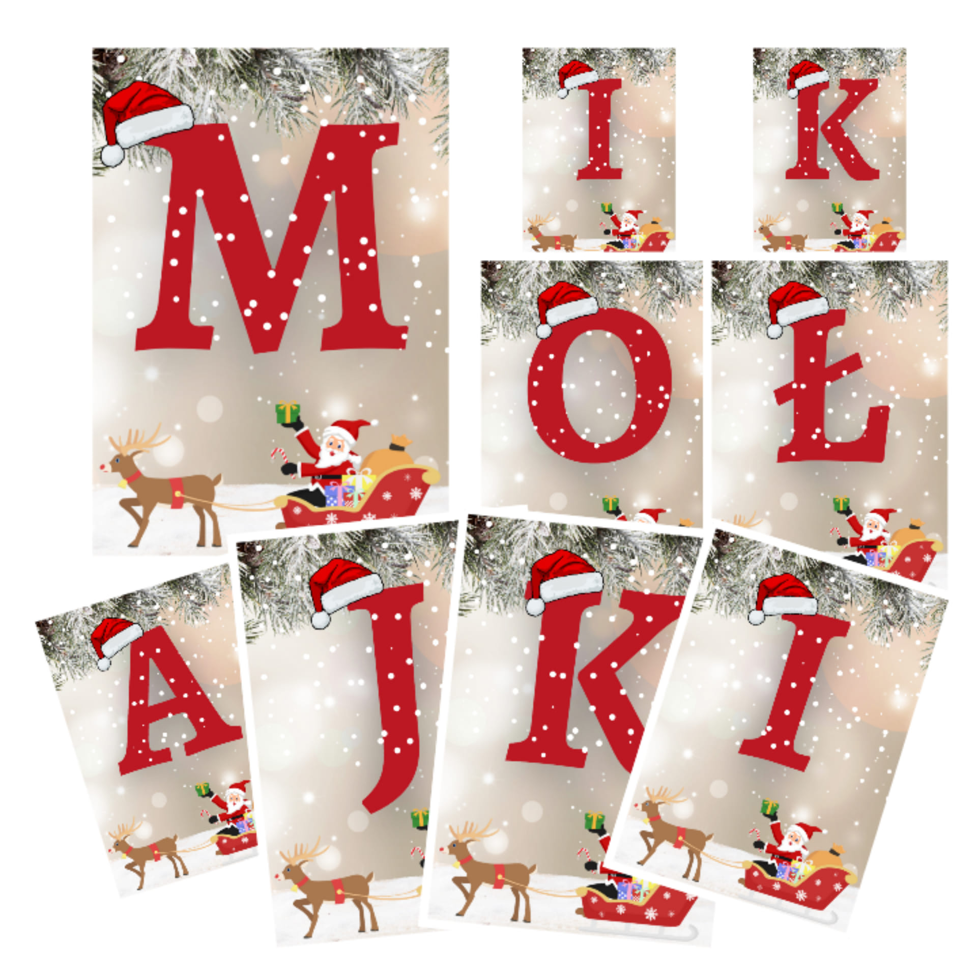 GIRLANDA Z NAPISEM MIKOŁAJKI