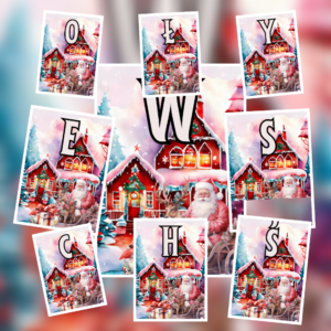 GIRLANDA Z NAPISEM WESOŁYCH ŚWIĄT