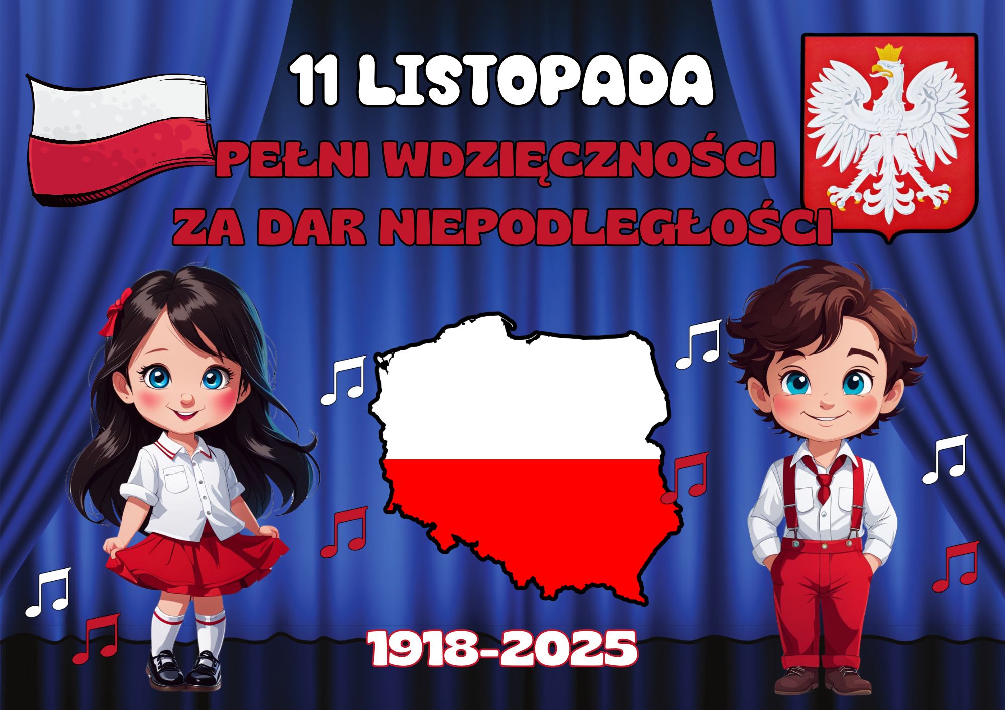 DEKORACJA NA GAZETKĘ Z OKAZJI ŚWIĘTA NIEPODLEGŁOŚCI / 11 LISTOPADA