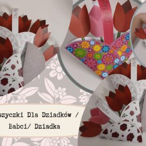 KOSZYCZKI Z KWIATKAMI DLA DZIADKÓW/ BABCI/ DZIADKA PREZENT NA DZIEŃ BABCI I DZIADKA