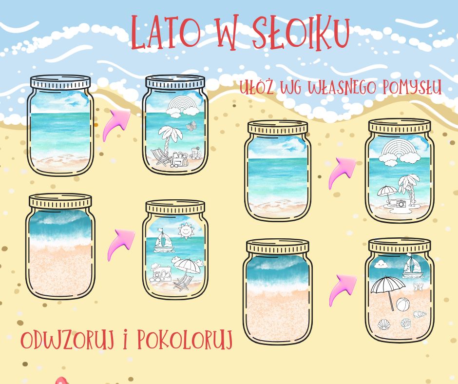 LATO W SŁOIKU- kreatywne karty pracy