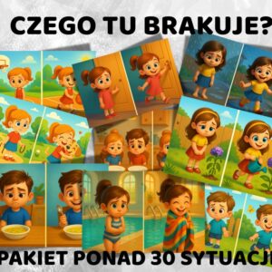 KARTY SYTUACJI  CZEGO TU BRAKUJE ? EMOCJE MOWA LOGICZNE MYŚLENIE