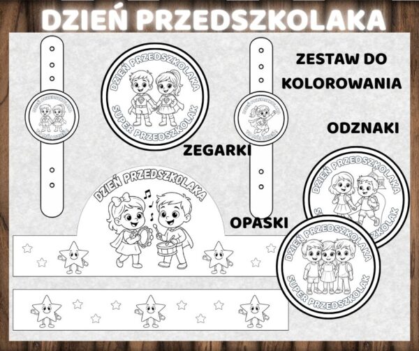 DZIEŃ PRZEDSZKOLAKA ZESTAW DO KOLOROWANIA