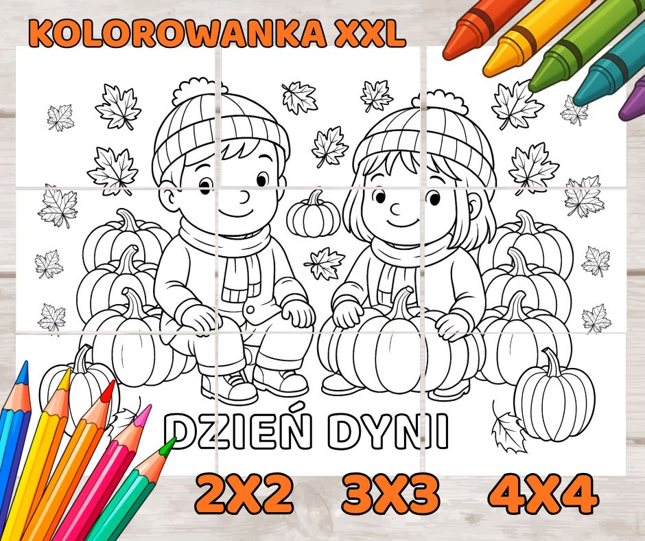 KOLOROWANKA XXL NA DZIEŃ DYNI