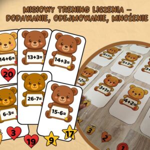 MISIOWY TRENING LICZENIA – dodawanie, odejmowanie, mnożenie / DZIEŃ PLUSZOWEGO MISIA