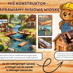 MIŚ KONSTRUKTOR - NAPRAWIAMY MISIOWE MIASTECZKO / DZIEŃ PLUSZOWEGO MISIA