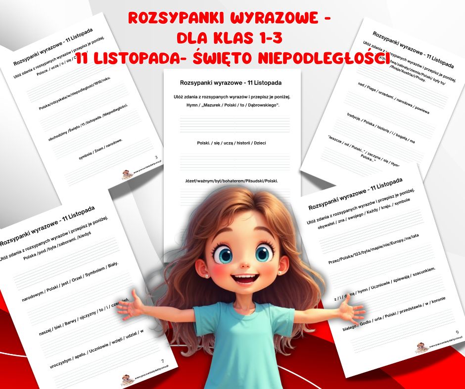ROZSYPYWANKI WYRAZOWE ŚWIĘTO NIEPODLEGŁOŚCI 11 LISTOPADA