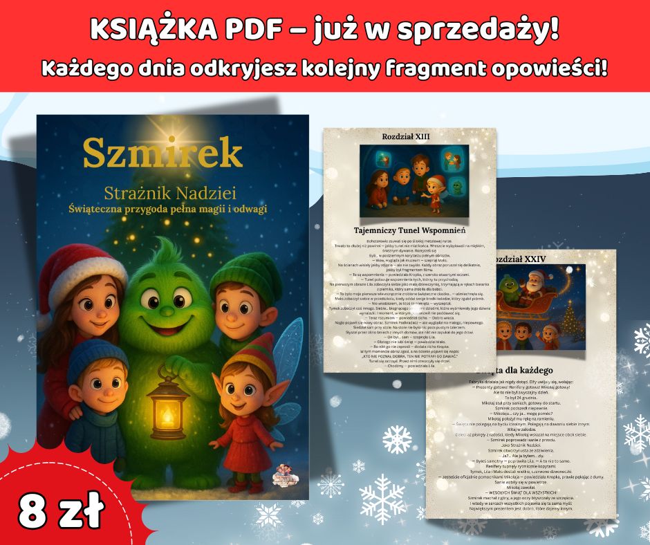 ŚWIĄTECZNA BAJKA 24 ROZDZIAŁY SZMIREK BOŻE NARODZENIE MIKOŁAJKI