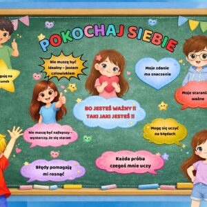 GAZETKA - POKOCHAJ SIEBIE / GAZETKA DLA PEDAGOGA PSYCHOLOGA DO SAL EDUKACYJNYCH EMOCJE