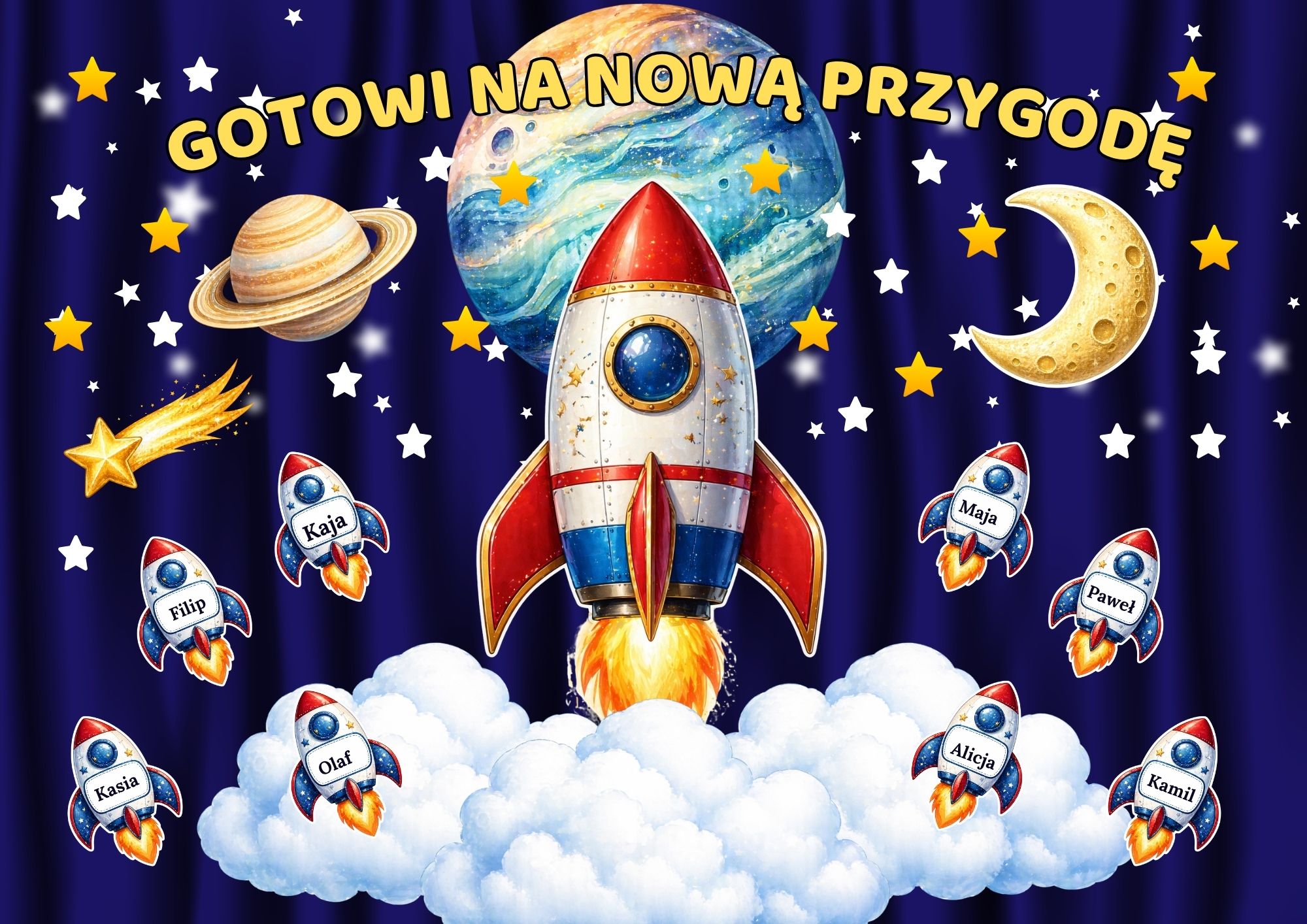 KOSMICZNA DEKORACJA NA ZAKOŃCZENIE ROKU SZKOLNEGO / PRZEDSZKOLNEGO / ŻŁOBKOWEGO
