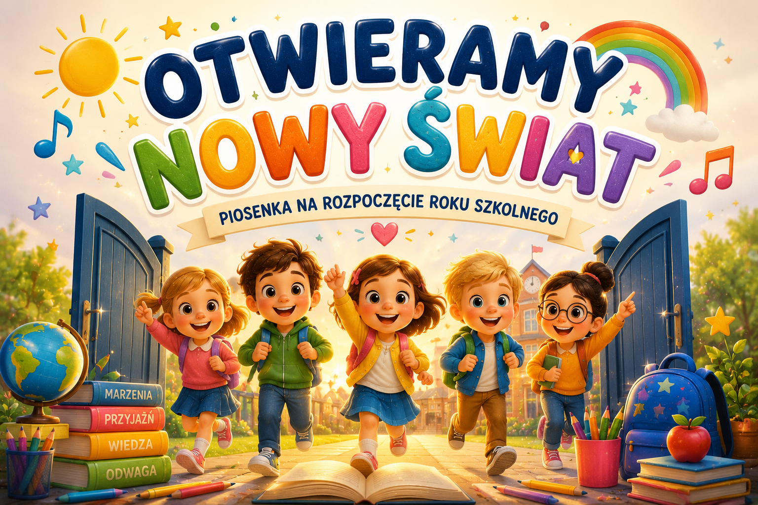 OTWIERAMY NOWY ŚWIAT – Piosenka na rozpoczęcie roku szkolnego i Pasowanie na Ucznia