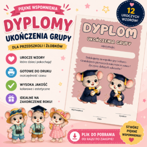 DYPLOMY UKOŃCZENIA GRUPY MYSZKI