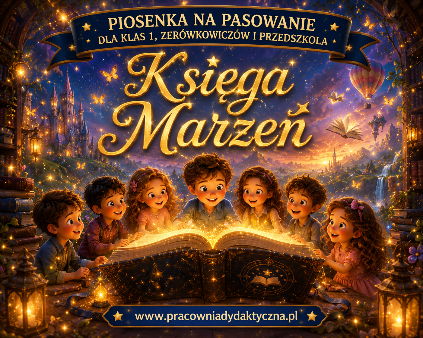 Piosenka na pasowanie, ślubowanie dla przedszkola, zerówki i klas 1 – „Księga Marzeń”