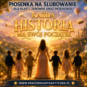 Piosenka na ślubowanie i pasowanie „Każda historia ma swój początek” – MP3 + podkład + tekst PDF