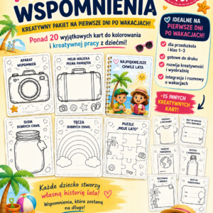 Moje Letnie Wspomnienia – kreatywny pakiet PDF na pierwsze dni po wakacjach | Przedszkole i klasy 1–3