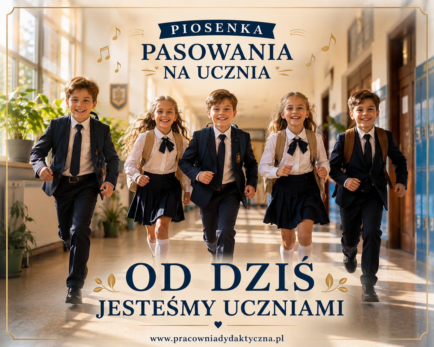 PIOSENKA "OD DZIŚ JESTEŚMY UCZNIAMI" PASOWANIE NA UCZNIA