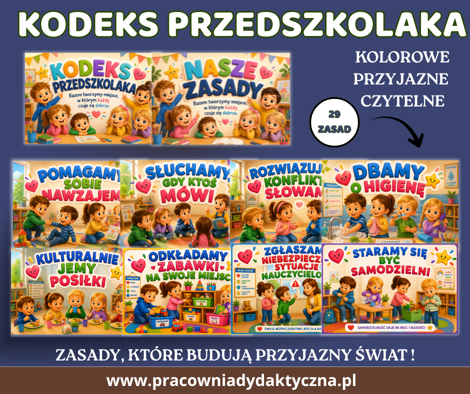 KODEKS PRZEDSZKOLAKA ZASADY DO PRZEDSZKOLA ŻŁOBKA ZERÓWKI