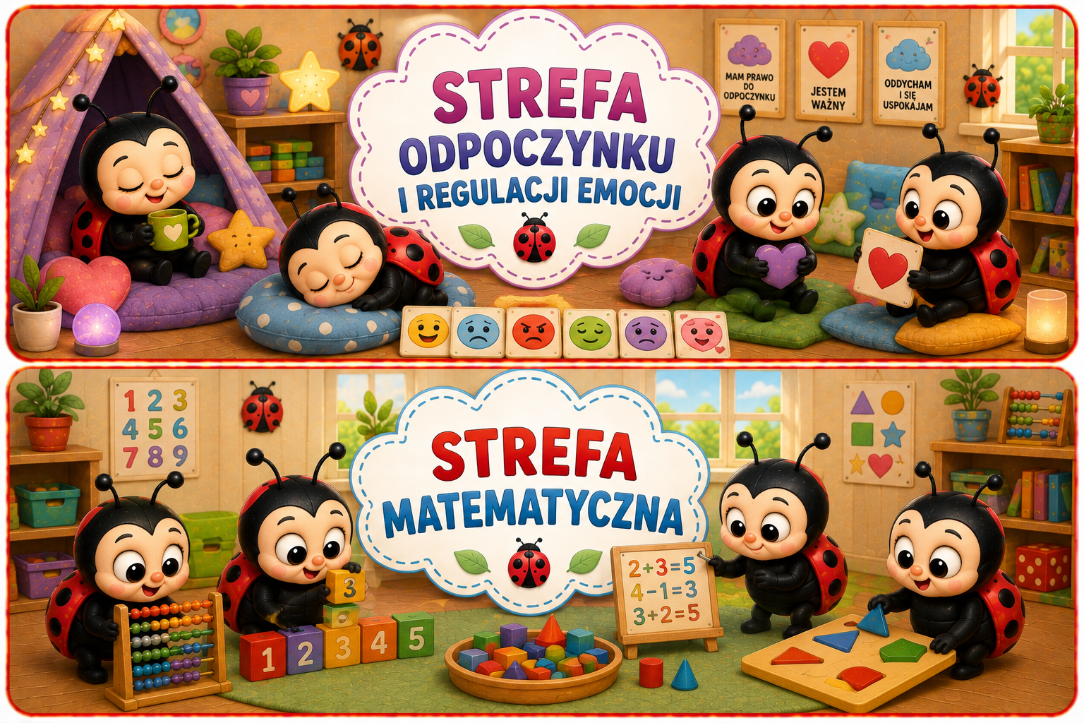 🏫 STREFY AKTYWNOŚCI DO GRUP PRZEDSZKOLNYCH – GRUPA BIEDRONKI