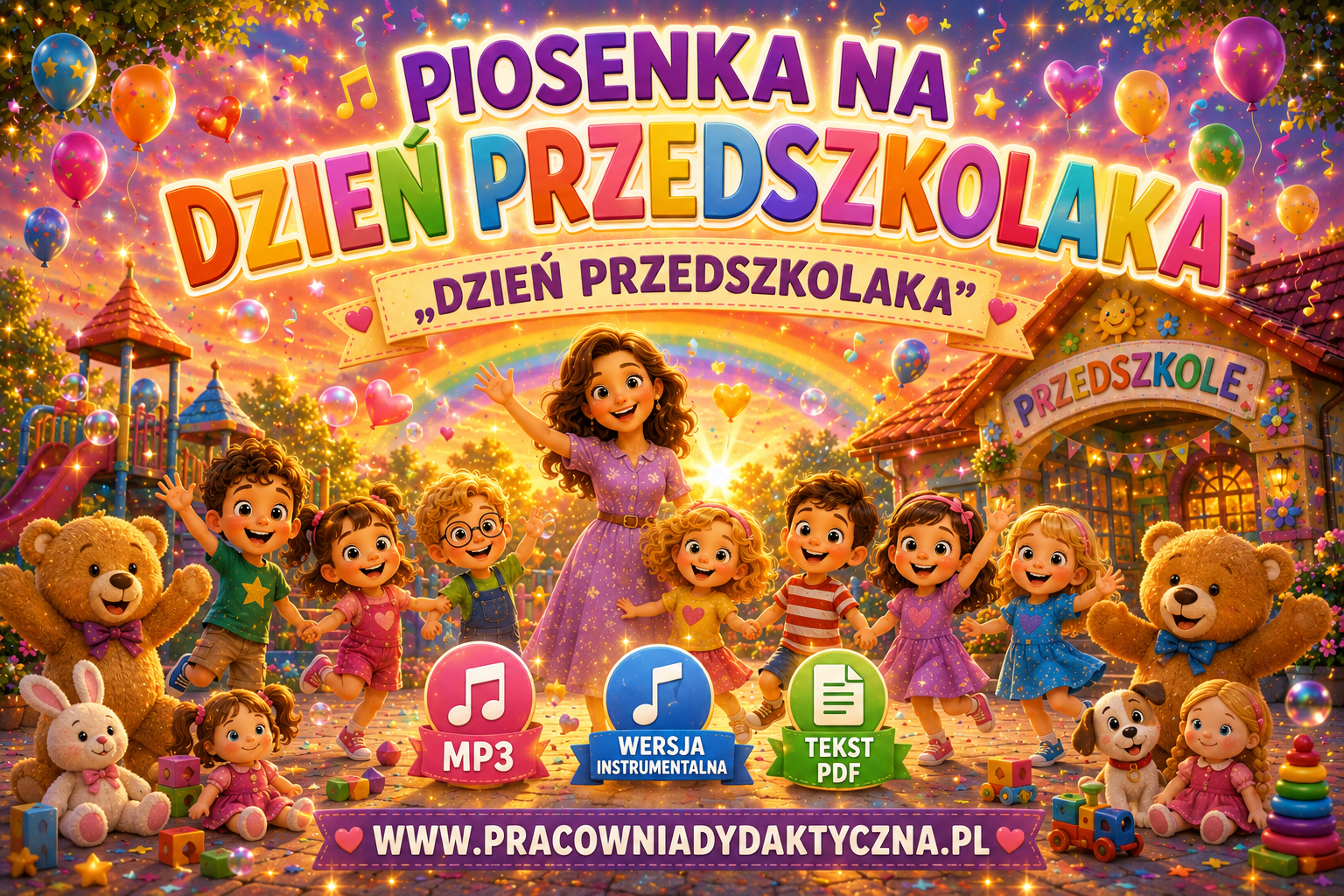 Piosenka na Dzień Przedszkolaka " DZIEŃ PRZEDSZKOLAKA" – MP3 + wersja instrumentalna + tekst PDF