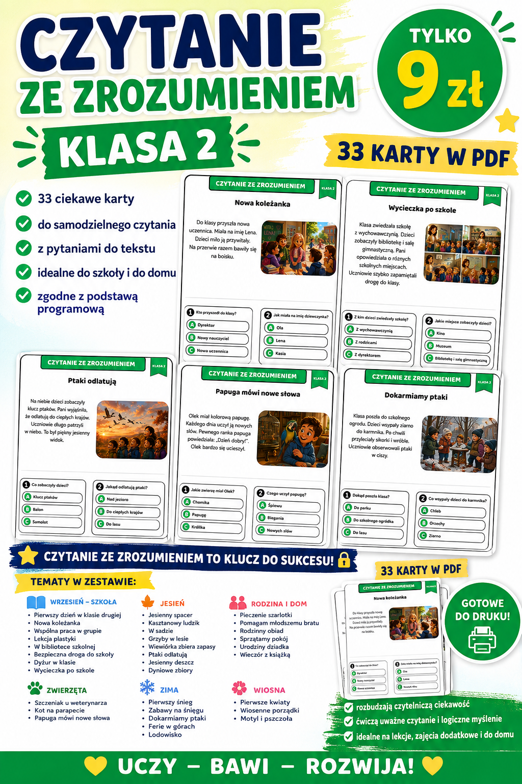 CZYTANIE ZE ZROZUMIENIEM KLASA 2 EDUKACJA WCZESNOSZKOLNA