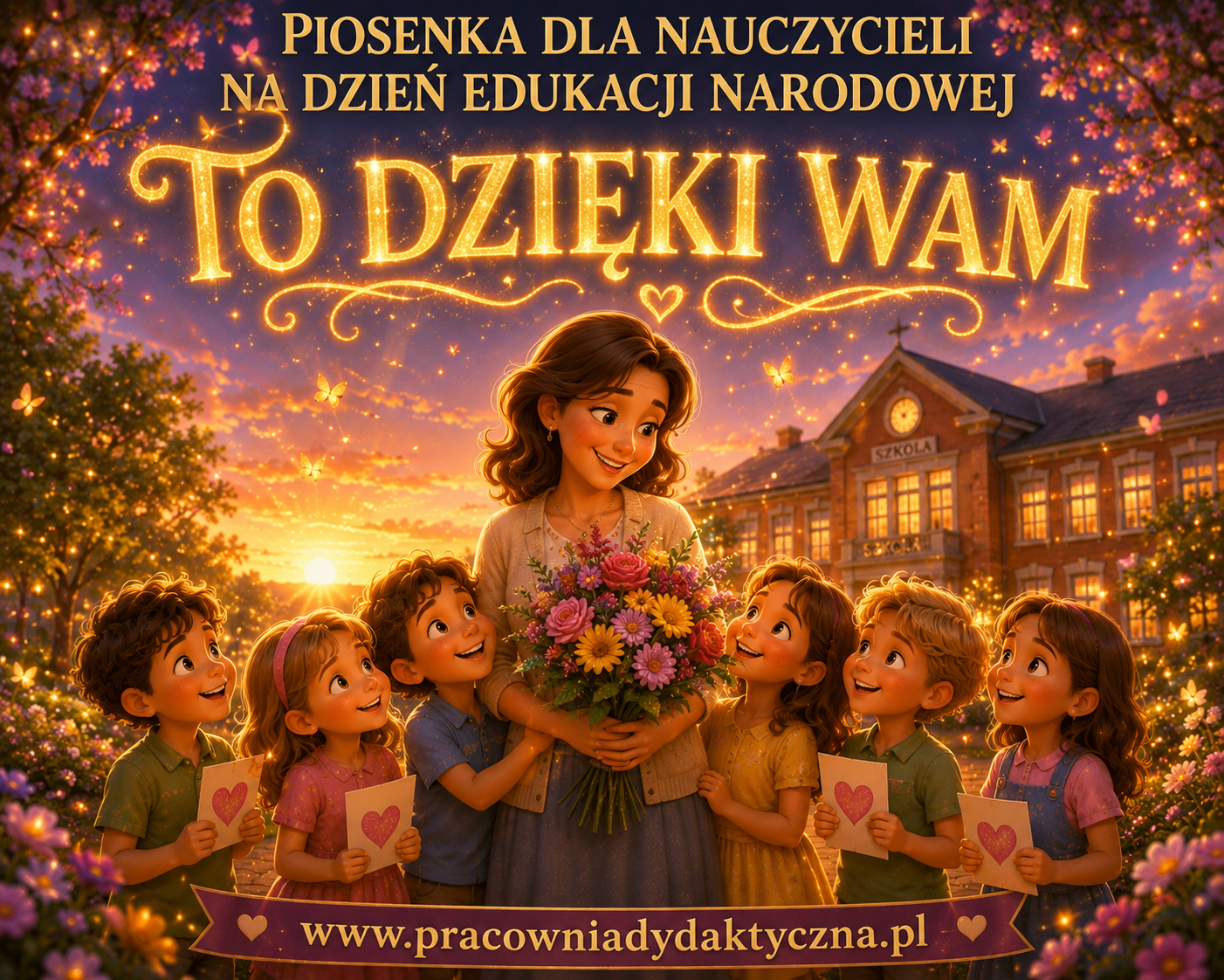 Piosenka na Dzień Edukacji Narodowej Dzień Nauczyciela „To dzięki Wam” – MP3 oraz tekst PDF dla szkół i przedszkoli