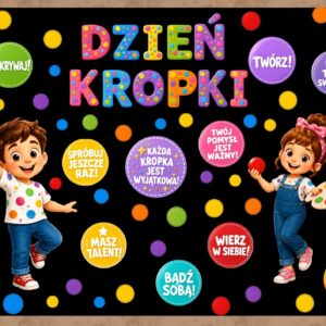 GAZETKA NA DZIEŃ KROPKI XXL z motywującymi hasłami