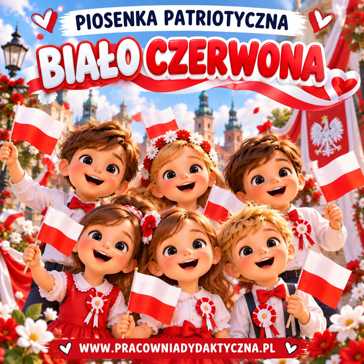 BIAŁO-CZERWONA – PIOSENKA PATRIOTYCZNA DLA DZIECI NA 11 LISTOPADA