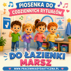 🎵 DO ŁAZIENKI MARSZ – PIOSENKA DO CODZIENNYCH RYTUAŁÓW DLA PRZEDSZKOLI I ŻŁOBKÓW | MP3 + PDF