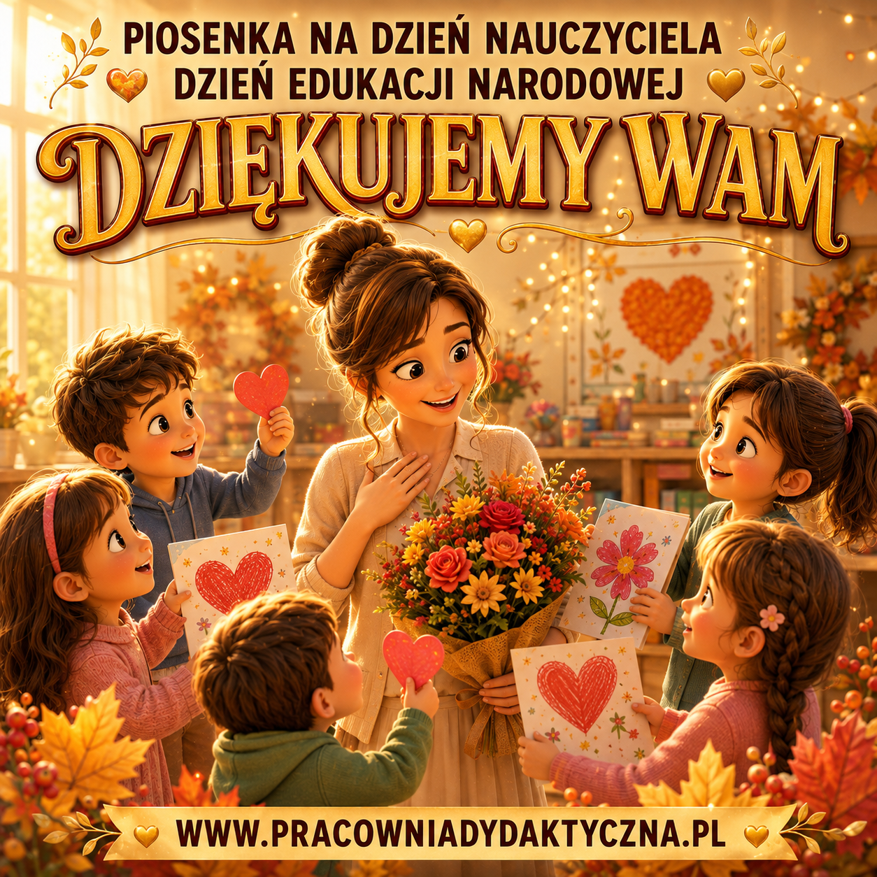 DZIĘKUJEMY WAM – piosenka na Dzień Nauczyciela i Dzień Edukacji Narodowej | MP3 + PDF