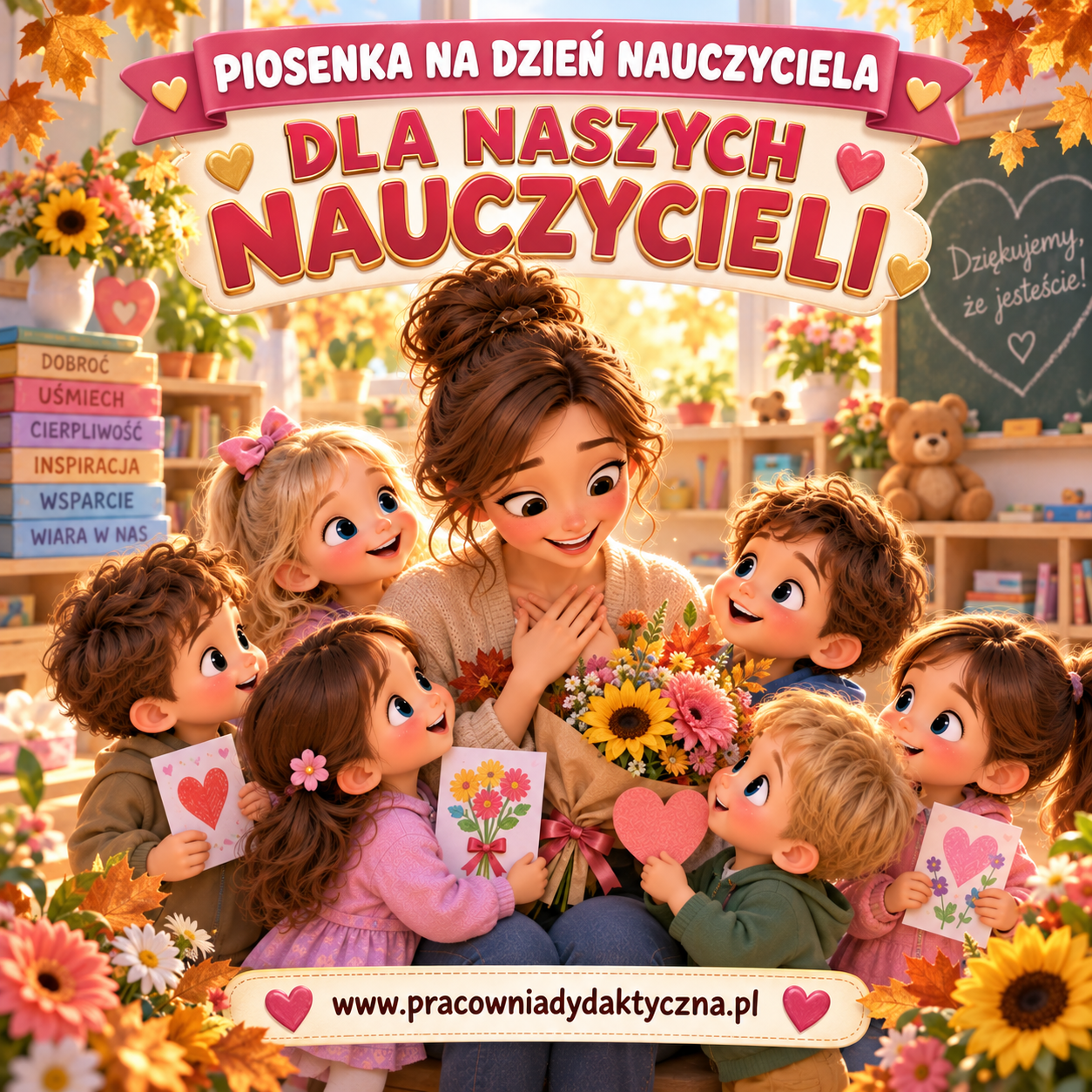 DLA NASZYCH NAUCZYCIELI – piosenka na Dzień Nauczyciela dla przedszkola i klas 1–3 | MP3 + PDF
